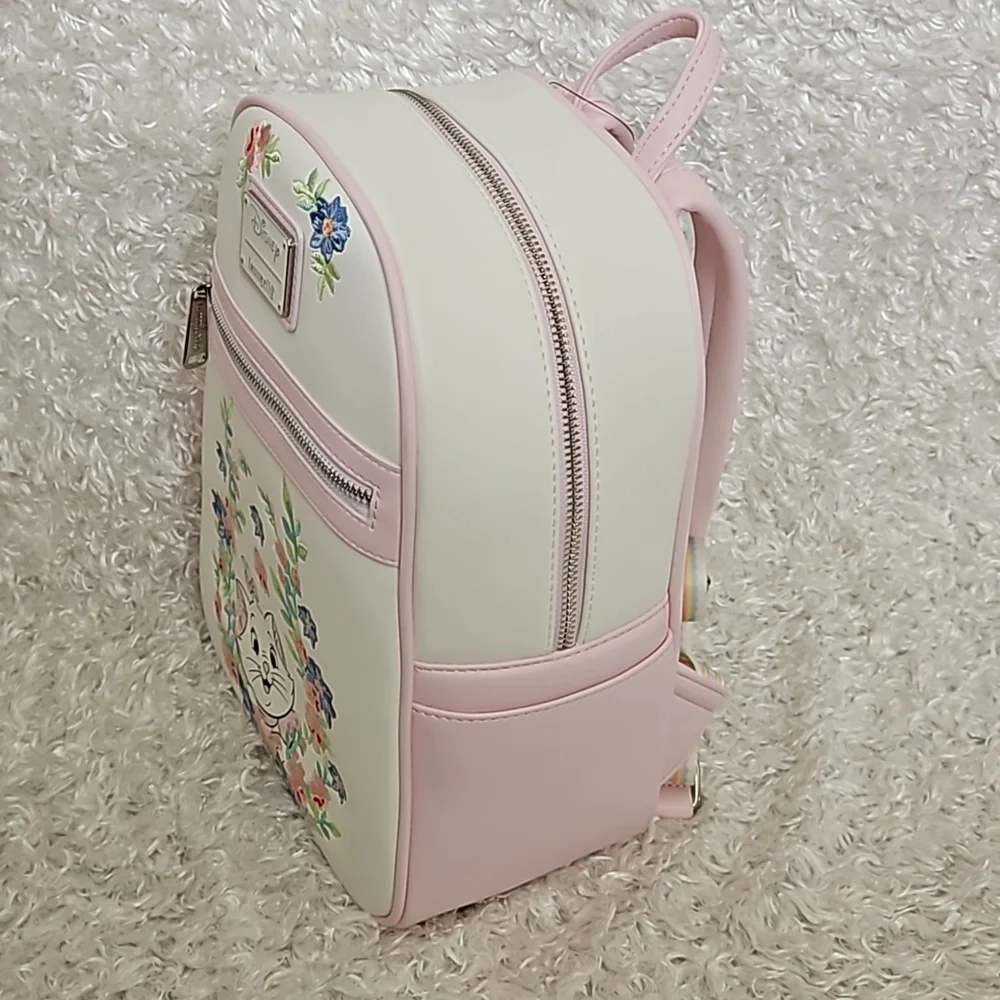 NWT Loungefly Aristocats embroidered floral mini backpack - Picture 3 of 12